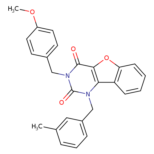 5-[(4-methoxyphenyl)methyl]-3-[(3-methylphenyl)methyl]-8-oxa-3,5-diazatricyclo[7.4.0.0^{2,7}]trideca-1(9),2(7),10,12-tetraene-4,6-dione