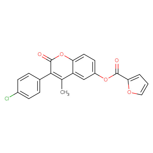 3-(4-chlorophenyl)-4-methyl-2-oxo-2H-chromen-6-yl furan-2-carboxylate