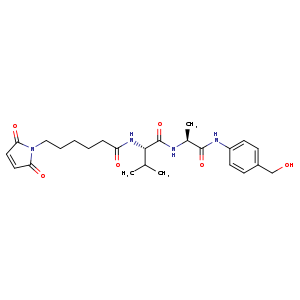 6-(2,5-Dioxo-2,5-dihydro-1H-pyrrol-1-yl)-N-((S)-1-(((S)-1-((4-(hydroxymethyl)phenyl)amino)-1-oxopropan-2-yl)amino)-3-methyl-1-oxobutan-2-yl)hexanamide