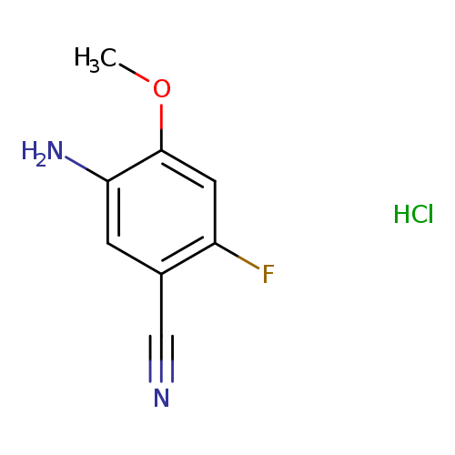 5-amino-2-fluoro-4-methoxybenzonitrilehydrochloride