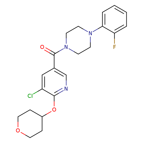 1-[5-chloro-6-(oxan-4-yloxy)pyridine-3-carbonyl]-4-(2-fluorophenyl)piperazine
