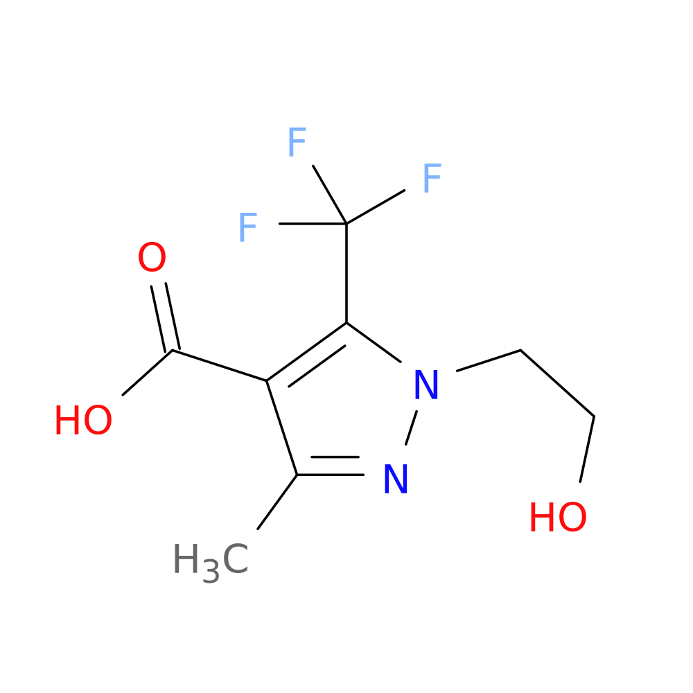1-(2-hydroxyethyl)-3-methyl-5-(trifluoromethyl)-1H-pyrazole-4-carboxylic acid