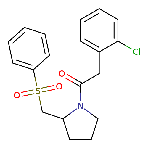1-{2-[(benzenesulfonyl)methyl]pyrrolidin-1-yl}-2-(2-chlorophenyl)ethan-1-one