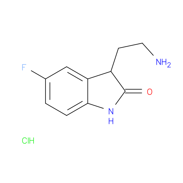 3-(2-aminoethyl)-5-fluoro-2,3-dihydro-1H-indol-2-one hydrochloride