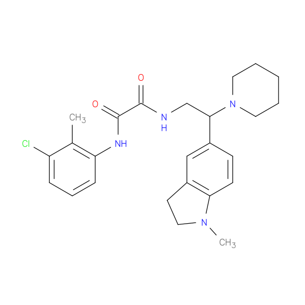 N-(3-chloro-2-methylphenyl)-N'-[2-(1-methyl-2,3-dihydro-1H-indol-5-yl)-2-(piperidin-1-yl)ethyl]ethanediamide