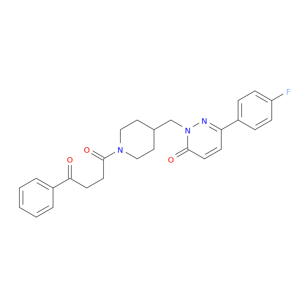 1-(4-{[3-(4-fluorophenyl)-6-oxo-1,6-dihydropyridazin-1-yl]methyl}piperidin-1-yl)-4-phenylbutane-1,4-dione