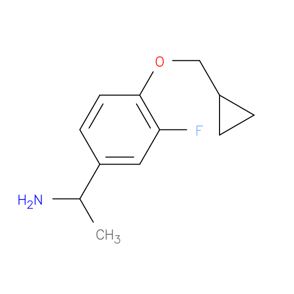 1-[4-(cyclopropylmethoxy)-3-fluorophenyl]ethan-1-amine
