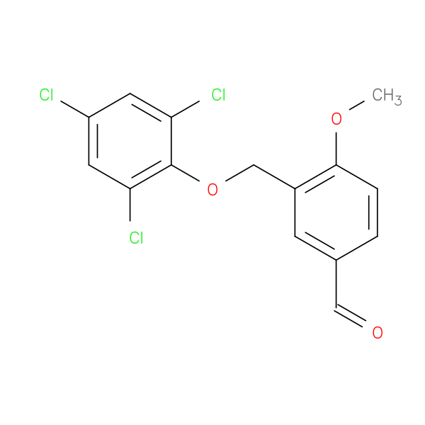 4-Methoxy-3-((2,4,6-trichlorophenoxy)methyl)benzaldehyde