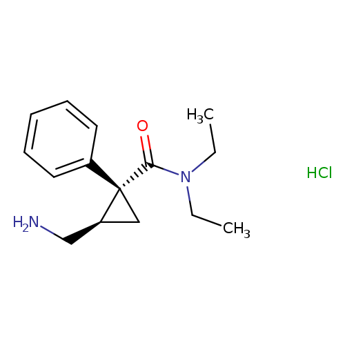 trans-2-(Aminomethyl)-N,N-diethyl-1-phenylcyclopropanecarboxamide hydrochloride