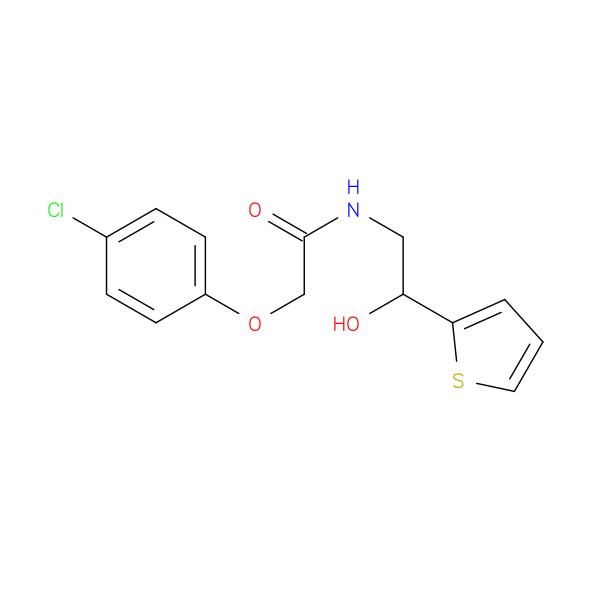 2-(4-chlorophenoxy)-N-[2-hydroxy-2-(thiophen-2-yl)ethyl]acetamide