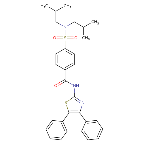 4-[bis(2-methylpropyl)sulfamoyl]-N-(4,5-diphenyl-1,3-thiazol-2-yl)benzamide