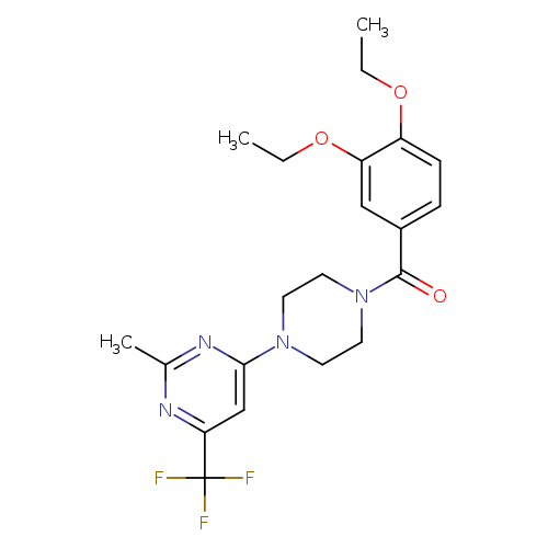 4-[4-(3,4-diethoxybenzoyl)piperazin-1-yl]-2-methyl-6-(trifluoromethyl)pyrimidine