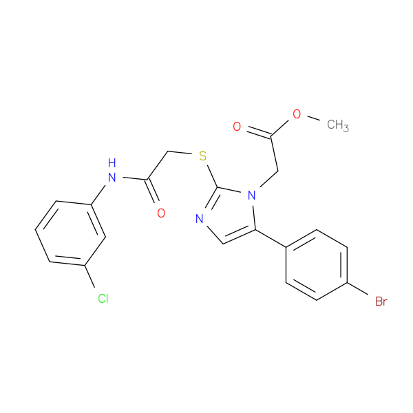 methyl 2-[5-(4-bromophenyl)-2-({[(3-chlorophenyl)carbamoyl]methyl}sulfanyl)-1H-imidazol-1-yl]acetate