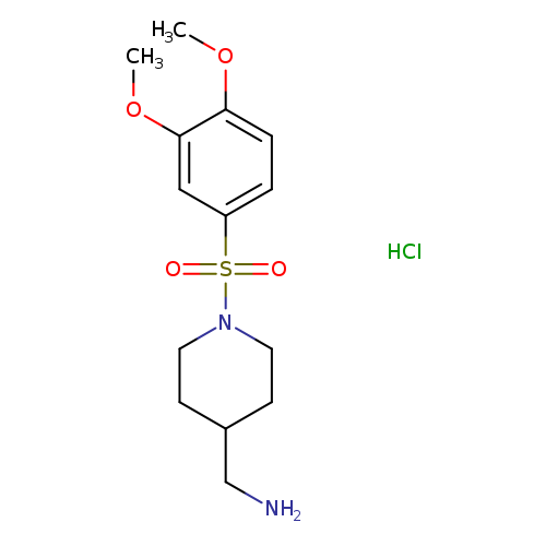[1-(3,4-dimethoxybenzenesulfonyl)piperidin-4-yl]methanamine hydrochloride