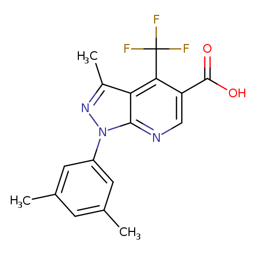 1-(3,5-dimethylphenyl)-3-methyl-4-(trifluoromethyl)-1H-pyrazolo[3,4-b]pyridine-5-carboxylic acid