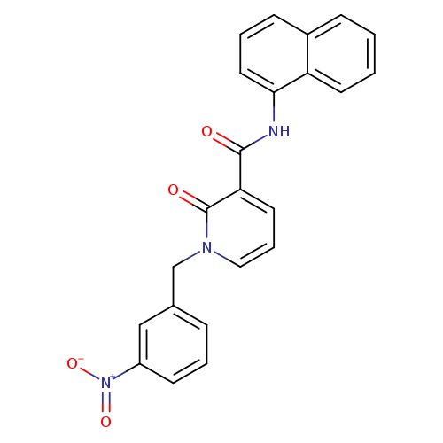 N-(naphthalen-1-yl)-1-[(3-nitrophenyl)methyl]-2-oxo-1,2-dihydropyridine-3-carboxamide
