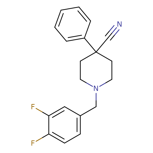1-[(3,4-difluorophenyl)methyl]-4-phenylpiperidine-4-carbonitrile