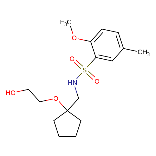 N-{[1-(2-hydroxyethoxy)cyclopentyl]methyl}-2-methoxy-5-methylbenzene-1-sulfonamide