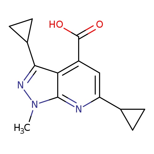 3,6-Dicyclopropyl-1-methyl-1H-pyrazolo[3,4-b]pyridine-4-carboxylic acid