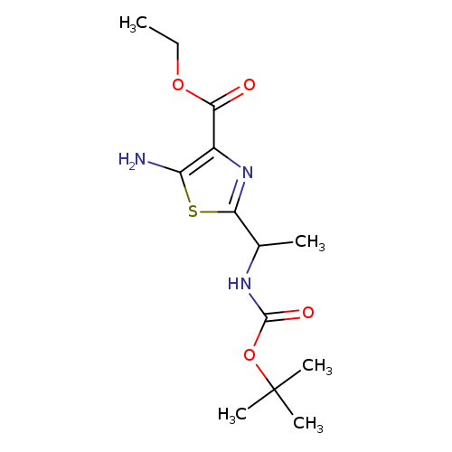 ethyl5-amino-2-(1-{[(tert-butoxy)carbonyl]amino}ethyl)-1,3-thiazole-4-carboxylate