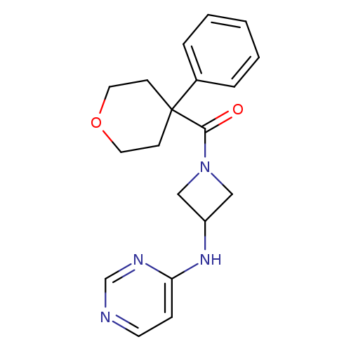 N-[1-(4-phenyloxane-4-carbonyl)azetidin-3-yl]pyrimidin-4-amine