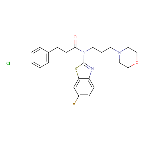 N-(6-fluoro-1,3-benzothiazol-2-yl)-N-[3-(morpholin-4-yl)propyl]-3-phenylpropanamide hydrochloride