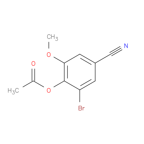 2-Bromo-4-cyano-6-methoxyphenyl acetate
