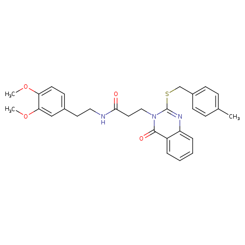 N-[2-(3,4-dimethoxyphenyl)ethyl]-3-(2-{[(4-methylphenyl)methyl]sulfanyl}-4-oxo-3,4-dihydroquinazolin-3-yl)propanamide