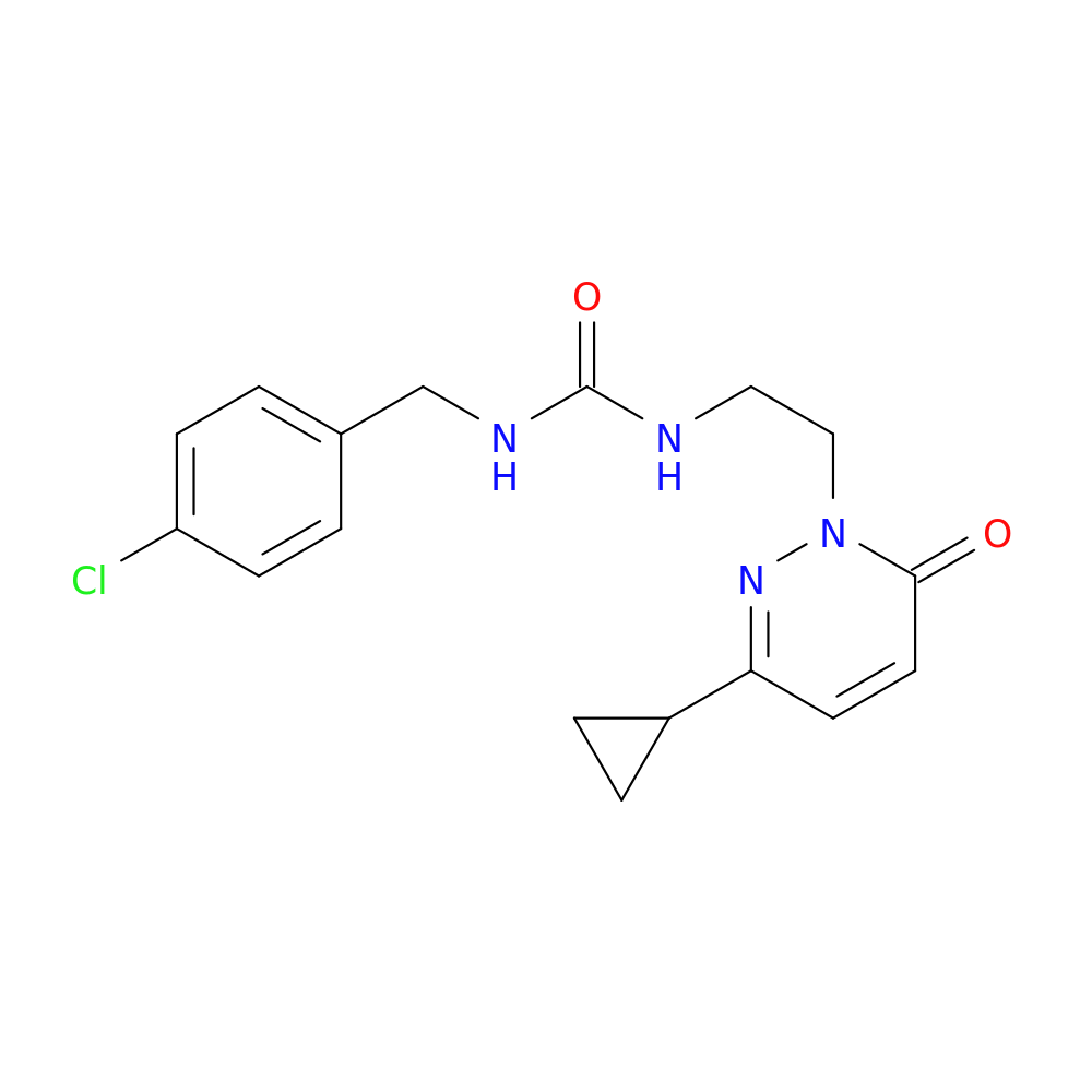 1-[(4-chlorophenyl)methyl]-3-[2-(3-cyclopropyl-6-oxo-1,6-dihydropyridazin-1-yl)ethyl]urea
