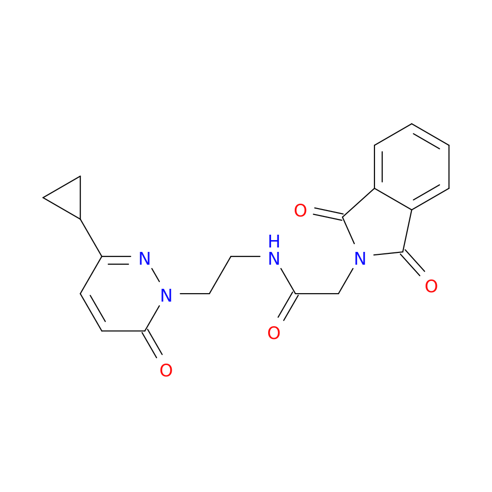 N-[2-(3-cyclopropyl-6-oxo-1,6-dihydropyridazin-1-yl)ethyl]-2-(1,3-dioxo-2,3-dihydro-1H-isoindol-2-yl)acetamide