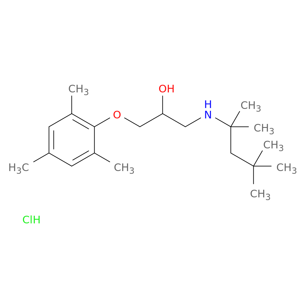 1-[(2,4,4-trimethylpentan-2-yl)amino]-3-(2,4,6-trimethylphenoxy)propan-2-ol hydrochloride