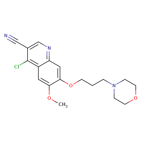 4-Chloro-6-methoxy-7-(3- morpholinopropoxy)quinoline-3- carbonitrile