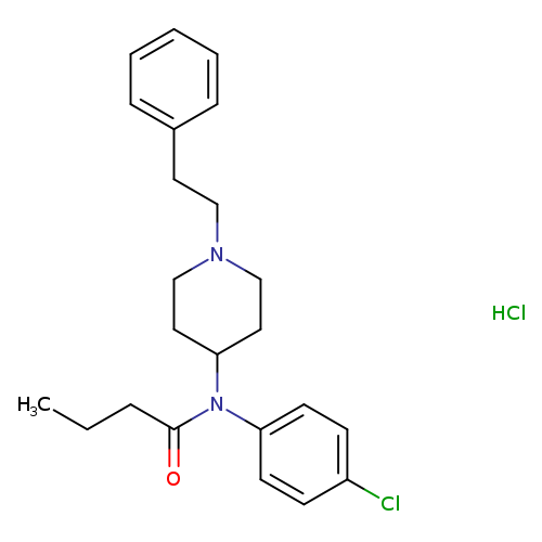 N-(4-chlorophenyl)-N-[1-(2-phenylethyl)-4-piperidinyl]-butanamide,monohydrochloride