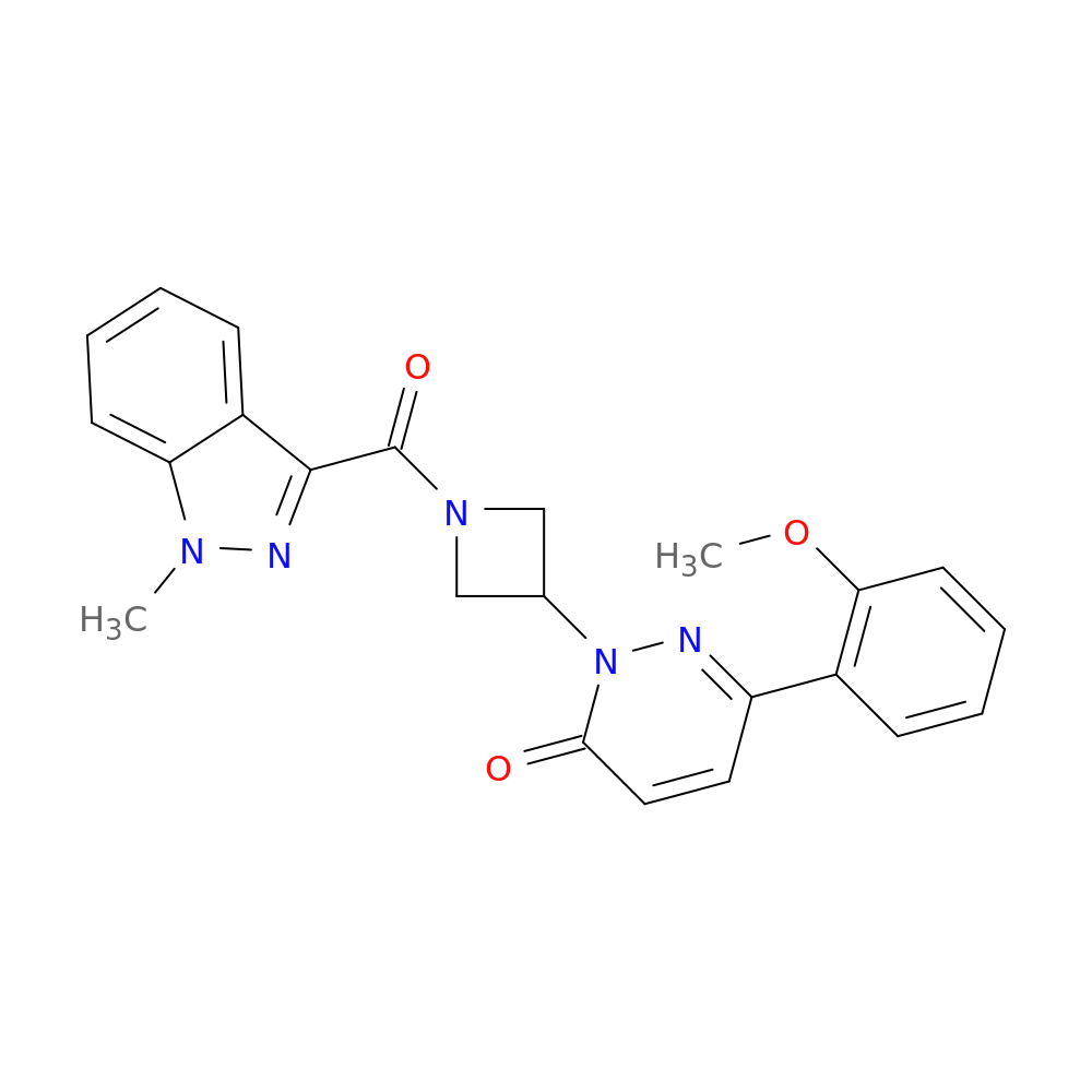 6-(2-methoxyphenyl)-2-[1-(1-methyl-1H-indazole-3-carbonyl)azetidin-3-yl]-2,3-dihydropyridazin-3-one