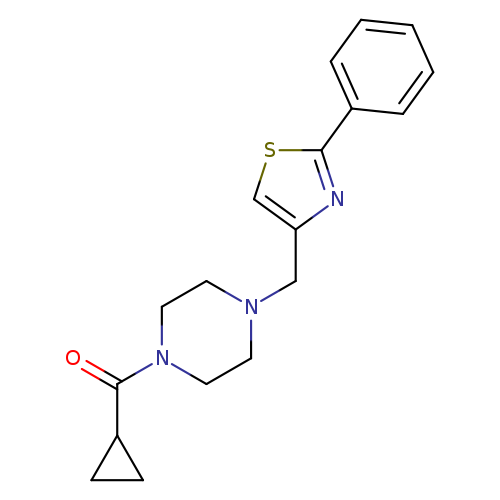 1-cyclopropanecarbonyl-4-[(2-phenyl-1,3-thiazol-4-yl)methyl]piperazine