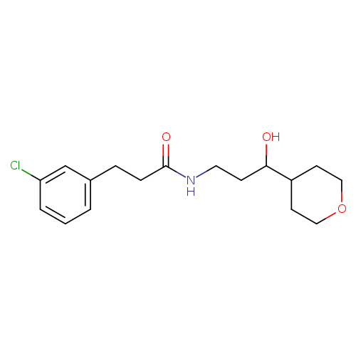 3-(3-chlorophenyl)-N-[3-hydroxy-3-(oxan-4-yl)propyl]propanamide