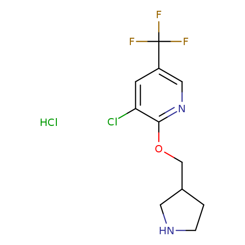 Pyridine, 3-chloro-2-(3-pyrrolidinylmethoxy)-5-(trifluoromethyl)-, hydrochloride (1:1)