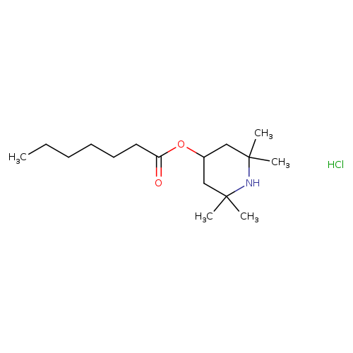 Heptanoic acid, 2,2,6,6-tetramethyl-4-piperidinyl ester, hydrochloride