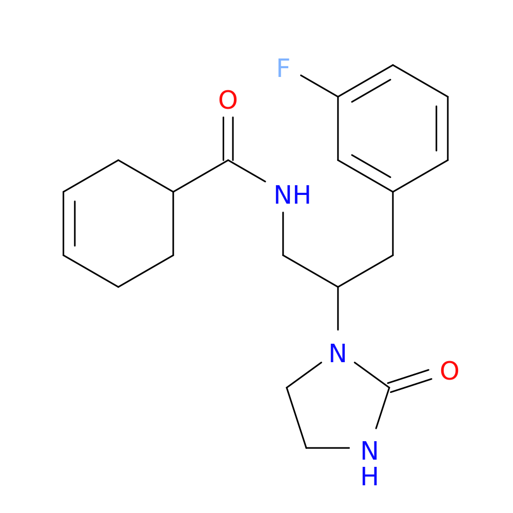 N-[3-(3-fluorophenyl)-2-(2-oxoimidazolidin-1-yl)propyl]cyclohex-3-ene-1-carboxamide