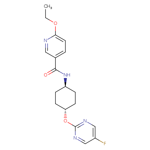 6-ethoxy-N-[(1r,4r)-4-[(5-fluoropyrimidin-2-yl)oxy]cyclohexyl]pyridine-3-carboxamide