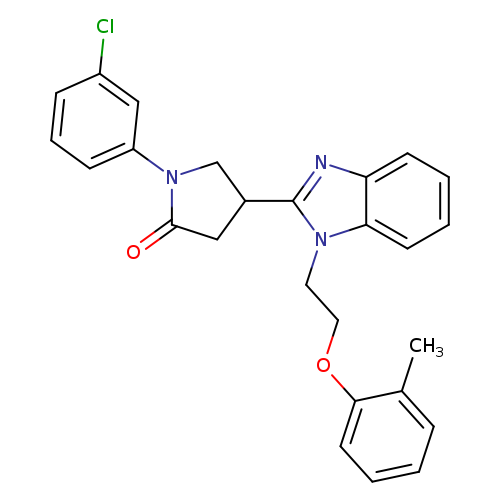 1-(3-chlorophenyl)-4-{1-[2-(2-methylphenoxy)ethyl]-1H-1,3-benzodiazol-2-yl}pyrrolidin-2-one