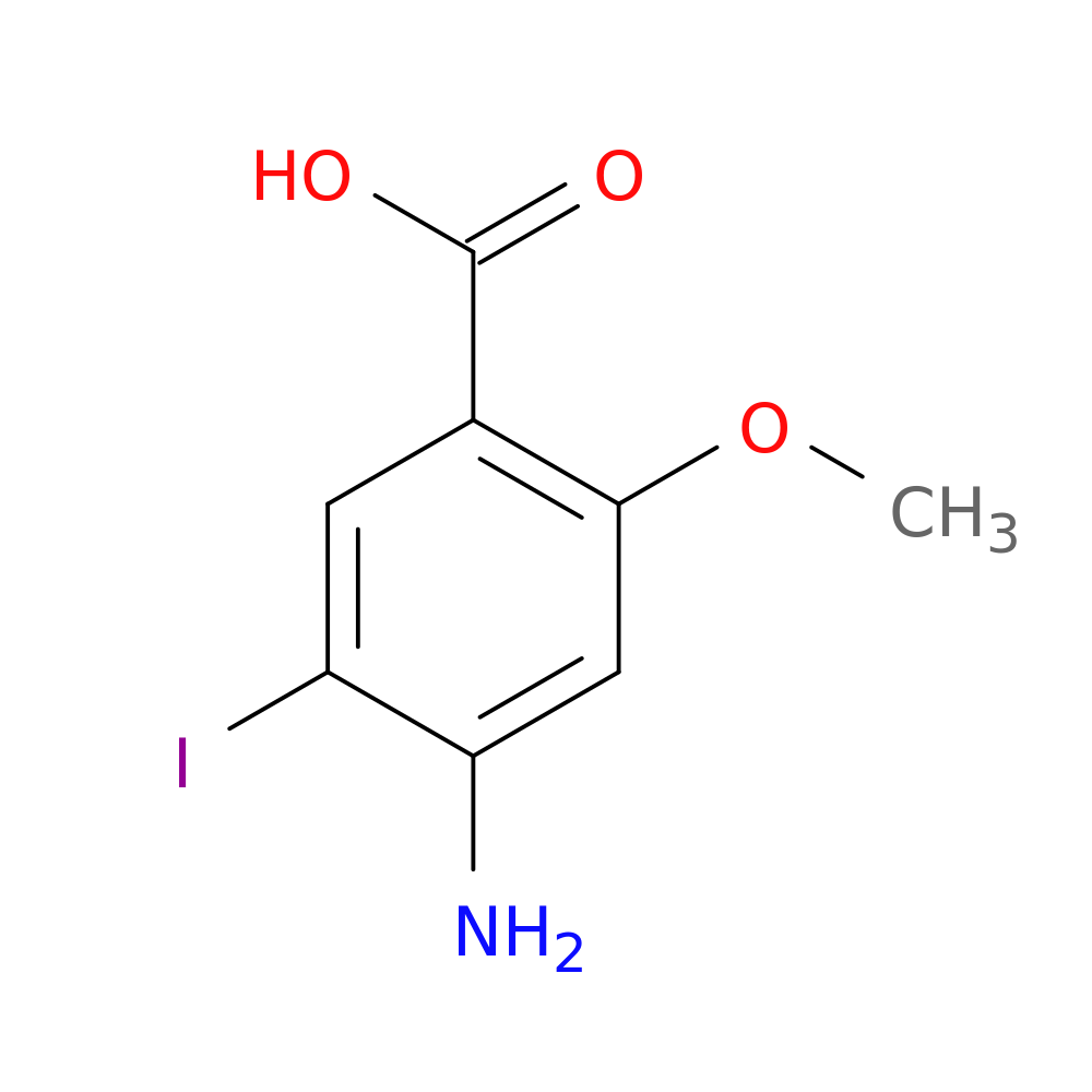 4-amino-5-iodo-2-methoxybenzenecarboxylic acid