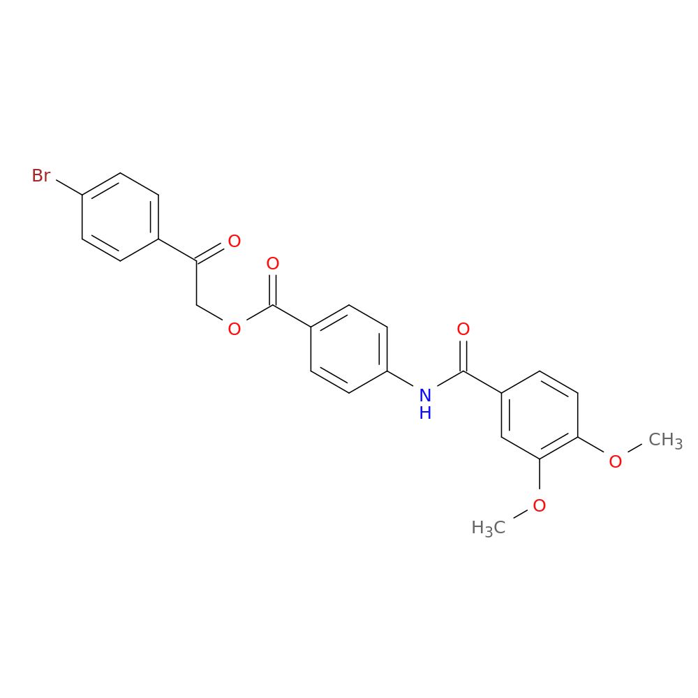 2-(4-bromophenyl)-2-oxoethyl 4-[(3,4-dimethoxybenzoyl)amino]benzoate