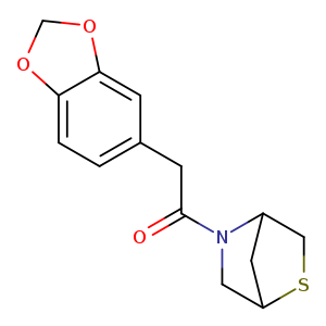 2-(2H-1,3-benzodioxol-5-yl)-1-{2-thia-5-azabicyclo[2.2.1]heptan-5-yl}ethan-1-one