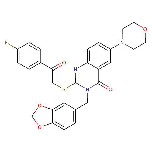 3-[(2H-1,3-benzodioxol-5-yl)methyl]-2-{[2-(4-fluorophenyl)-2-oxoethyl]sulfanyl}-6-(morpholin-4-yl)-3,4-dihydroquinazolin-4-one