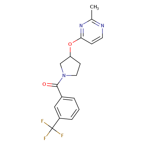 2-methyl-4-({1-[3-(trifluoromethyl)benzoyl]pyrrolidin-3-yl}oxy)pyrimidine
