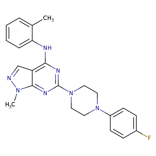 6-[4-(4-fluorophenyl)piperazin-1-yl]-1-methyl-N-(2-methylphenyl)-1H-pyrazolo[3,4-d]pyrimidin-4-amine