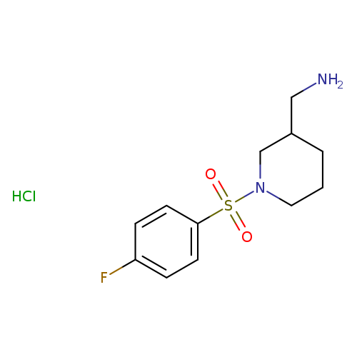 (1-((4-Fluorophenyl)sulfonyl)piperidin-3-yl)methanamine hydrochloride