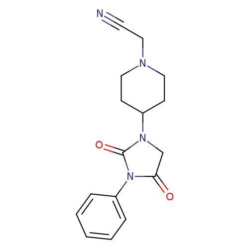 2-[4-(2,4-dioxo-3-phenylimidazolidin-1-yl)piperidin-1-yl]acetonitrile