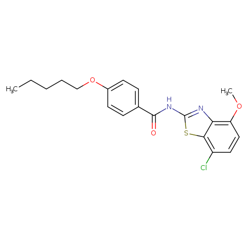 N-(7-chloro-4-methoxy-1,3-benzothiazol-2-yl)-4-(pentyloxy)benzamide